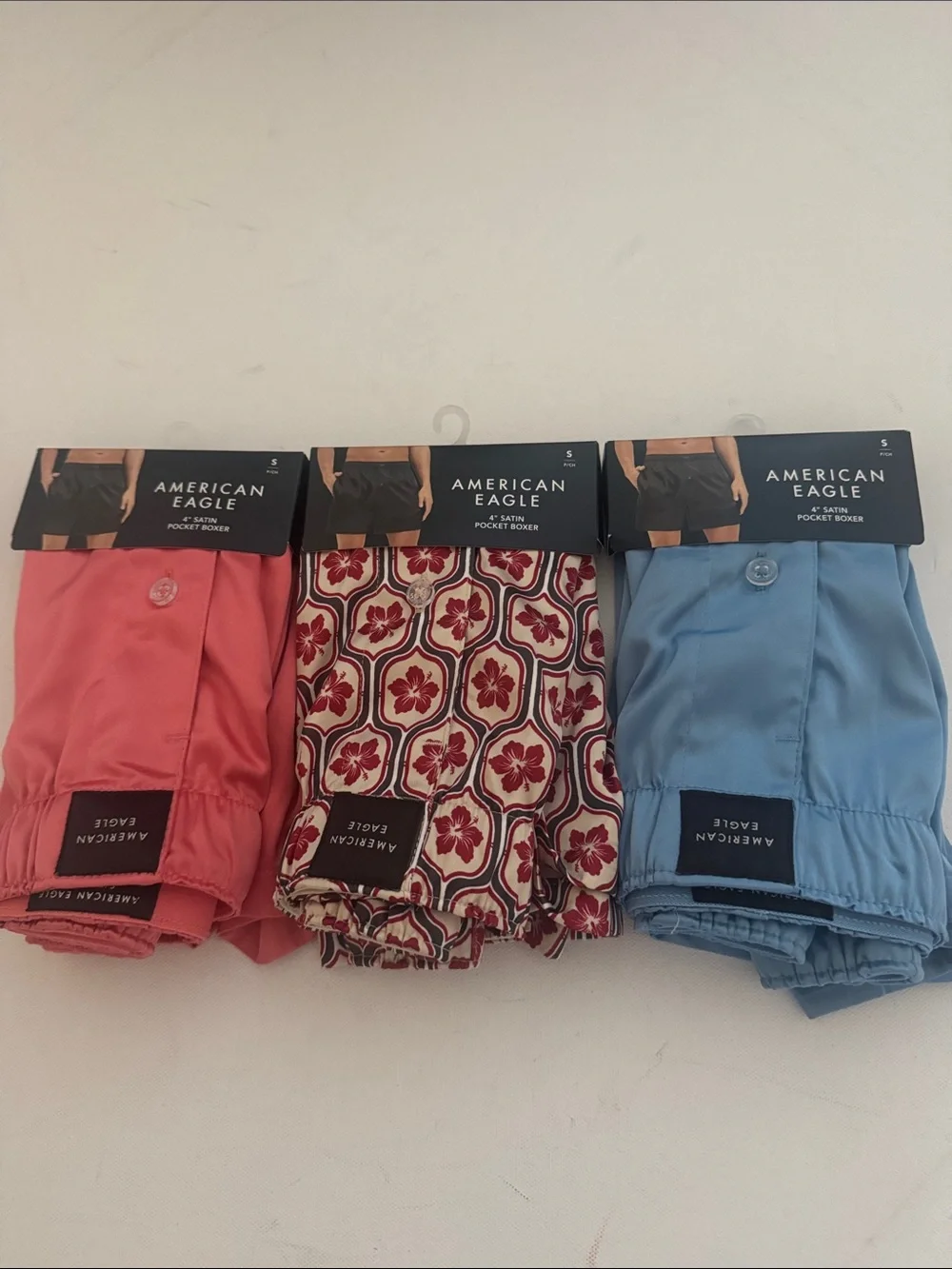 Satin Boxers Mens Small 3 Pack American Eagle